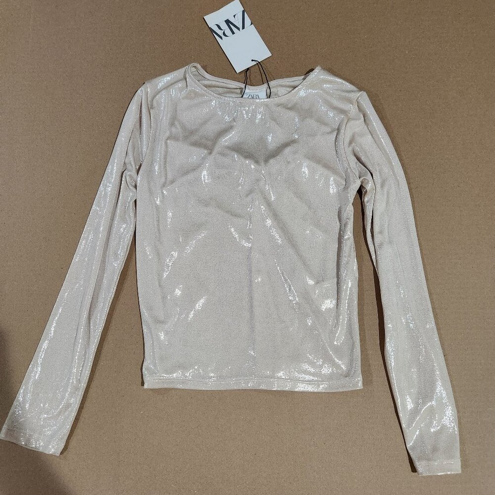 Zara Girls Blouse Beige